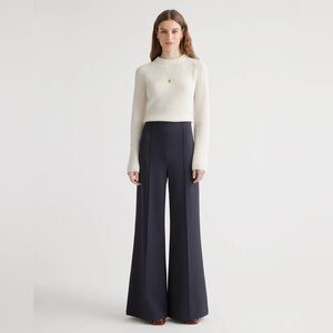 Quince Ultra-Stretch Ponte Super Wide Leg Pants, L